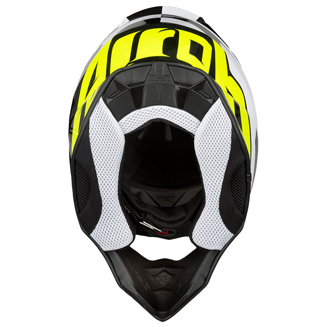 Casco Cross AIROH TWIST RACR Casco Nero / Bianco