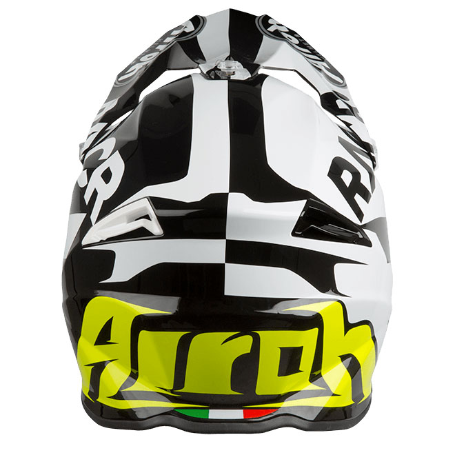 Casco Cross AIROH TWIST RACR Casco Nero / Bianco