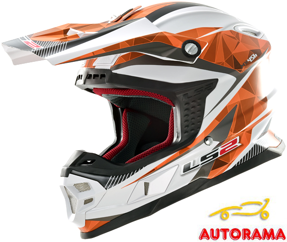Casco Cross MX 456 LIGHT QUARTZ White-Orange