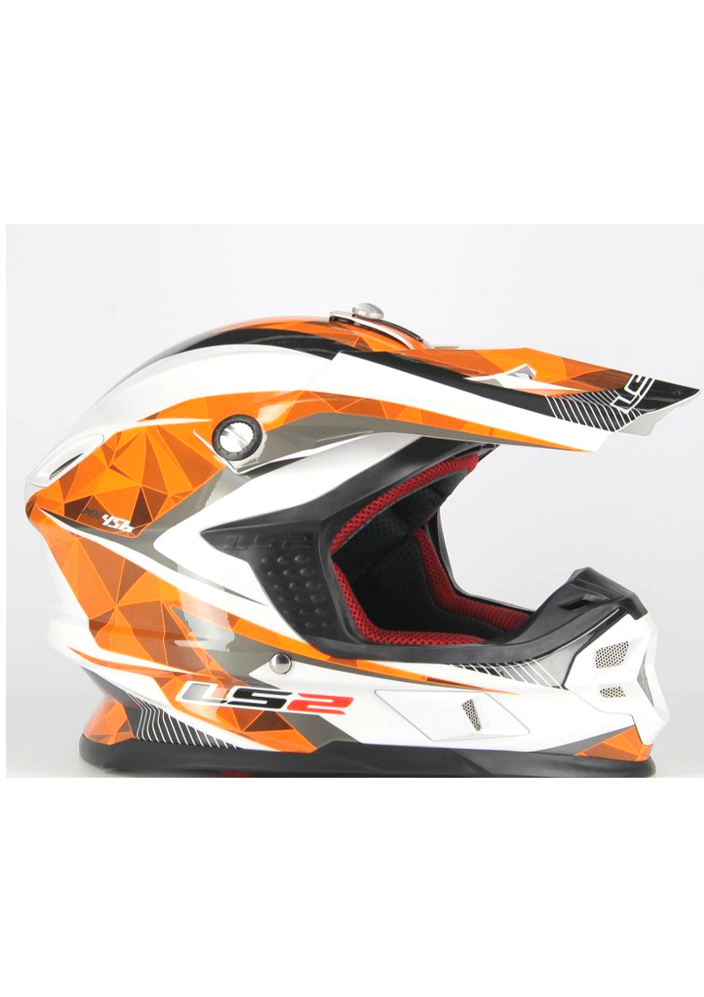 Casco Cross MX 456 LIGHT QUARTZ White-Orange