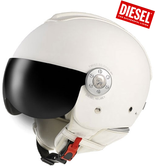 Casco Diesel Jet Mowie DJ White Mat/Bianco opaco
