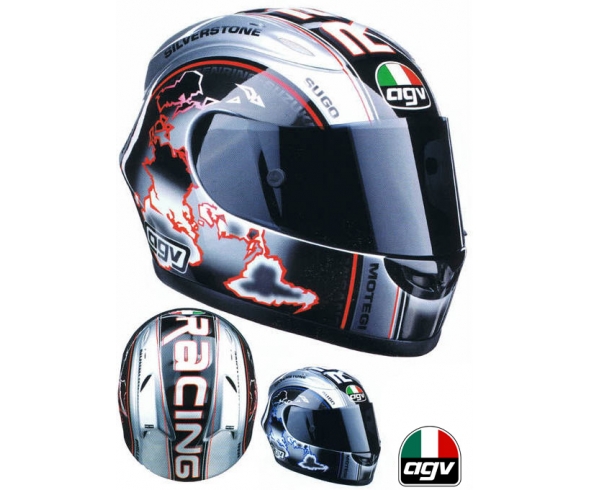 Casco Integrale AGV GP-Pro Racing – argento rosso argento –