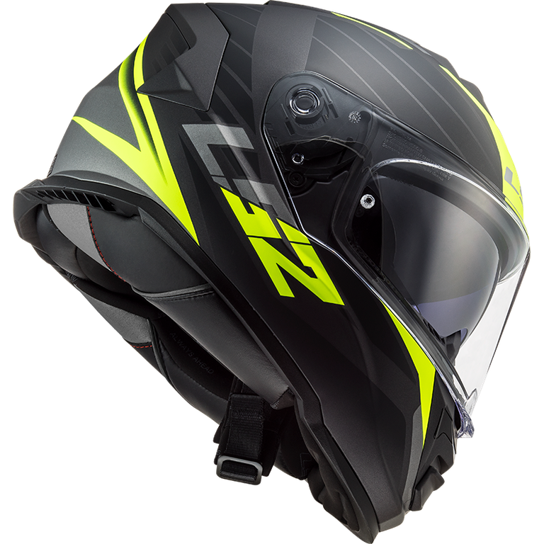 Casco Integrale LS2 FF800 Storm Nerve Nero opacp H-V yellow