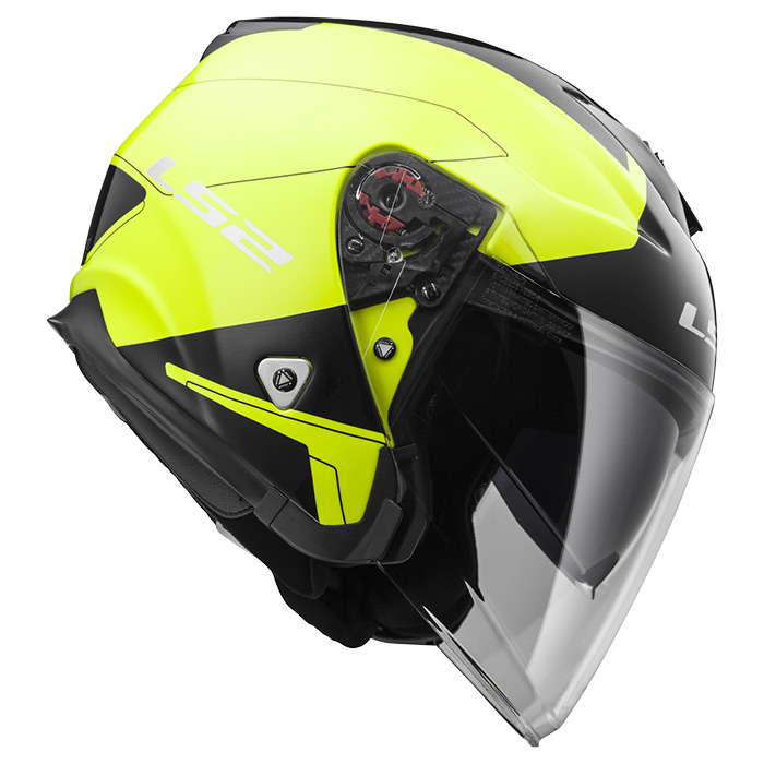 Casco Jet LS2 OF521 Infinity Beyond Black Yellow Hi-Vis
