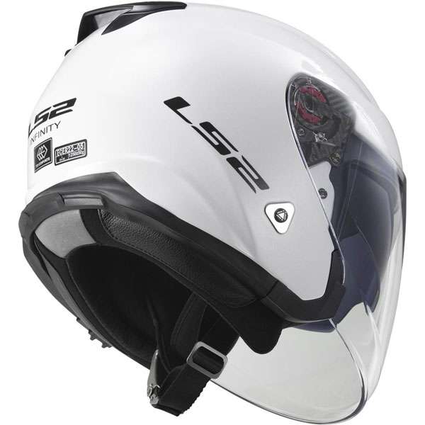 Casco Jet LS2 OF521 INFINITY Bianco lucido
