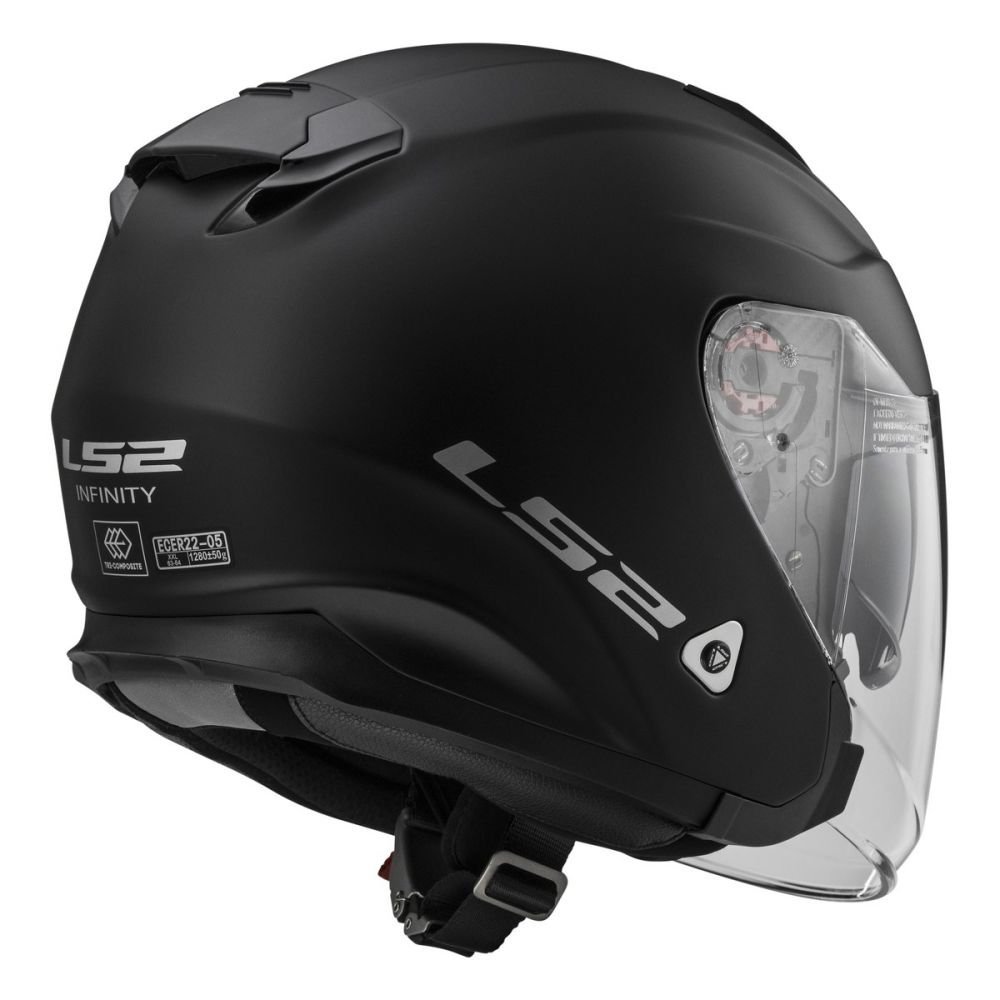 Casco Jet LS2 OF521 INFINITY Nero opaco