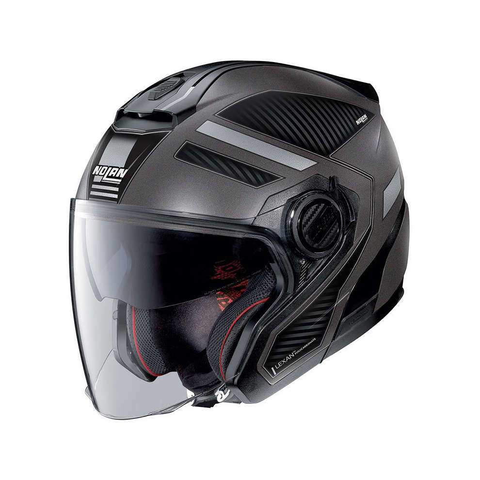 Casco Jet Nolan N40-5 Beltway N-Com Grigio lava opaco