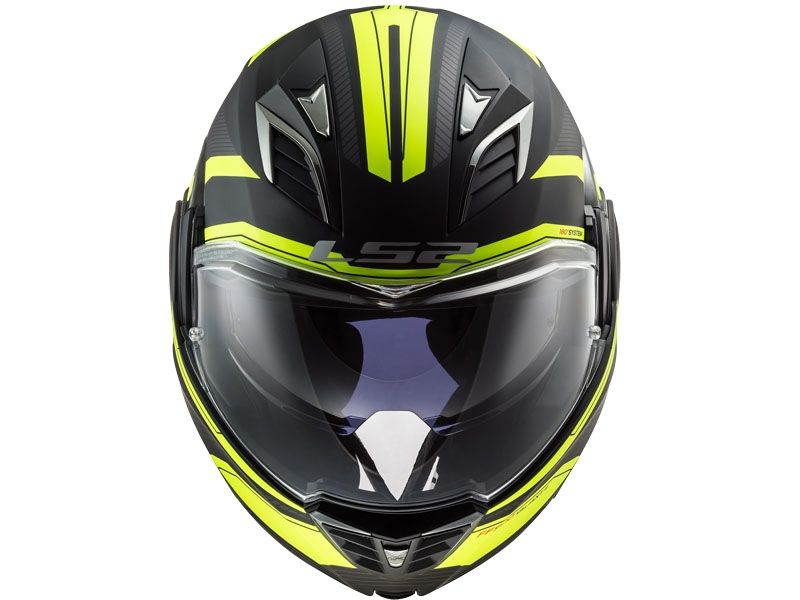 Casco LS2 FF900 Valiant 2 Revo Nero opaco H-V Giallo
