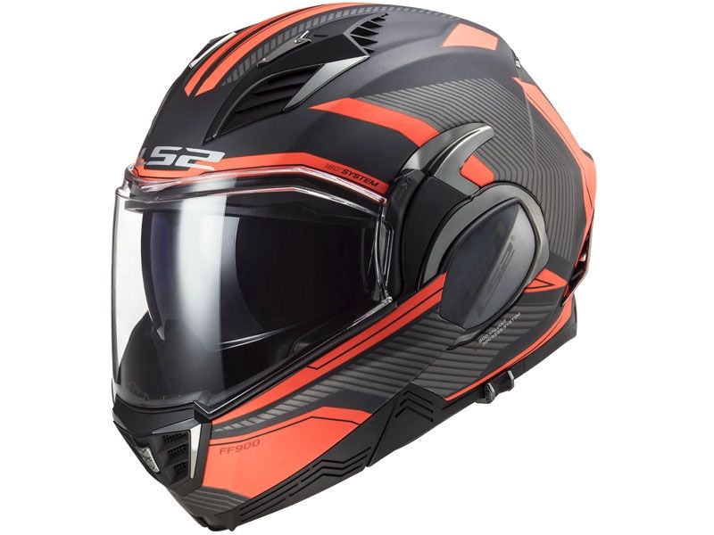 Casco LS2 FF900 Valiant 2 Revo Titanio opaco Arancio fluo