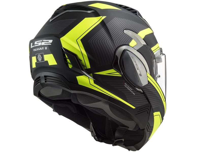 Casco LS2 FF900 Valiant 2 Revo Nero opaco H-V Giallo