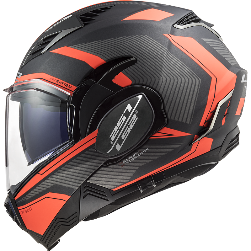 Casco LS2 FF900 Valiant 2 Revo Titanio opaco Arancio fluo