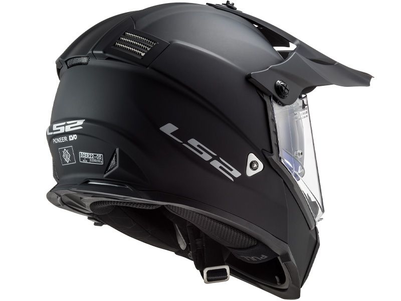 Casco LS2 MX436 PIONEER EVO Solid Nero Opaco