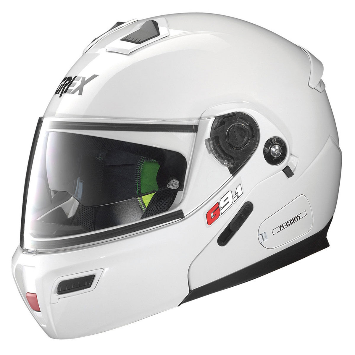 Casco Modulare GREX G9.1 EVOLVE KINETIC N-COM bianco metallizzato