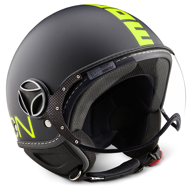 Casco Momo Fighter Fgtr Fluo Nero Frost – Giallo Fluo