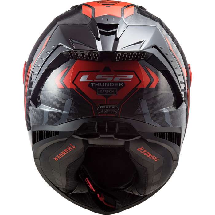 Casco Race LS2 FF805 Thunder Carbon Sputnik rosso metallizzato