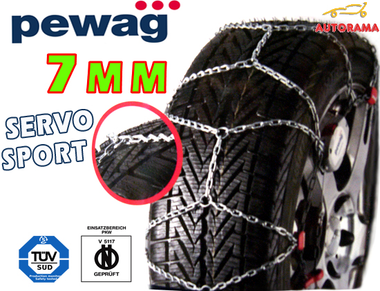 CATENE DA NEVE PEWAG SERVO-SPORT 7mm Ingombro