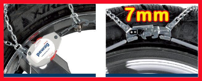 CATENE DA NEVE PEWAG SERVO-SPORT 7mm Ingombro