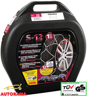 Catene Neve S12 Lampa – Suv Fuoristrada 4×4 12mm Gr. 25,5