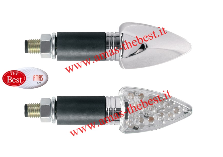 Coppia frecce VIPER LED Cromate – Omologate – 8591