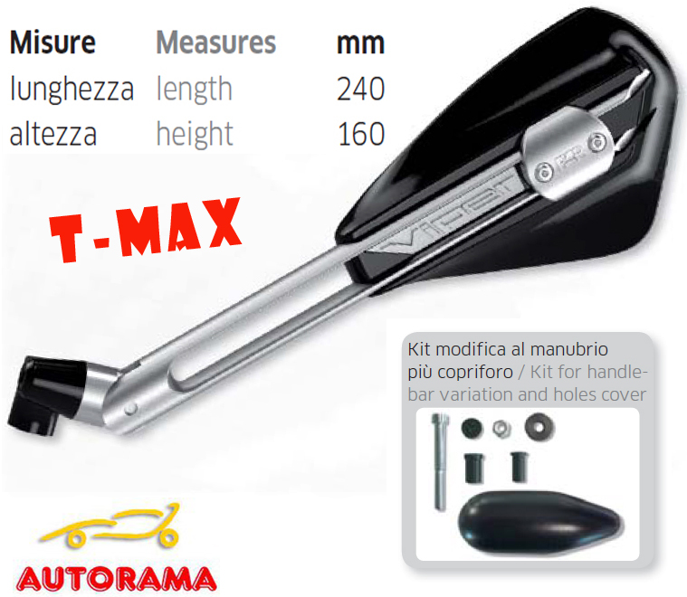 COPPIA SPECCHIETTI FAR YAMAHA T-MAX 2008 VIPER 1