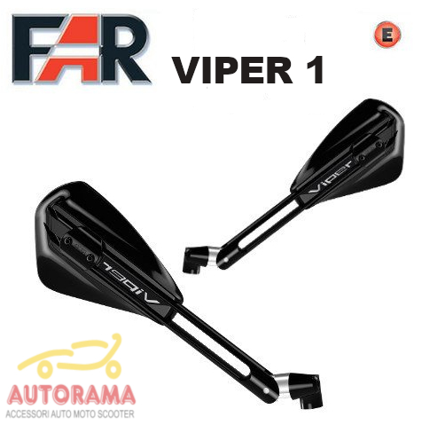FAR Specchietti VIPER 1 Moto Naked – Universali Alluminio