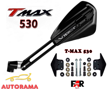 FAR Specchietti Viper 1 Yamaha TMax 530 – Neri Alluminio