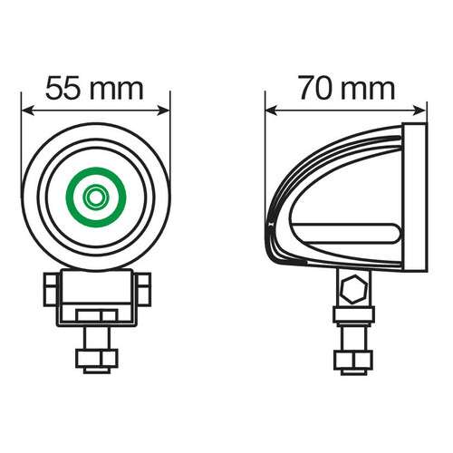 Faro Ausiliario Auto Moto a 1 Led Cree – 10/30V – Bianco