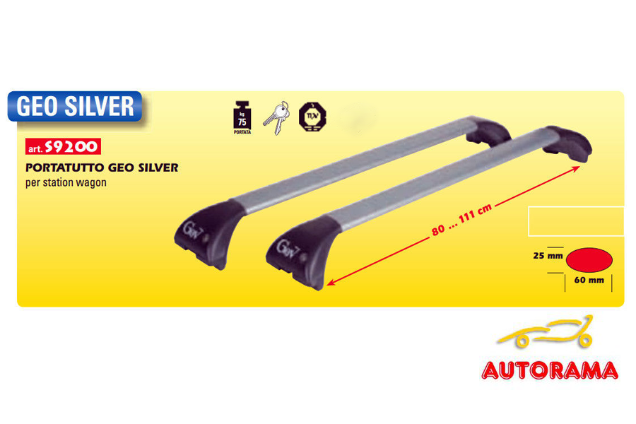 Gev Barre Portatutto Geo Silver Station-Wagon – Universali S9200