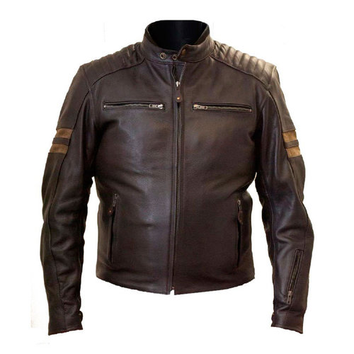 Giacca Moto In Pelle LEGEND LEM Marrone