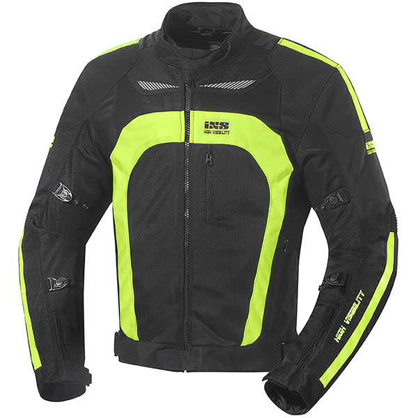 Giacchetto Moto IXS Everton Nero-Fluorescente Giallo