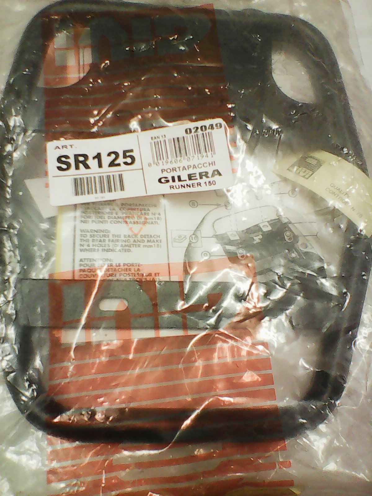 GIVI – PORTAPACCHI POSTERIORE SR125 GILERA RUNNER 125