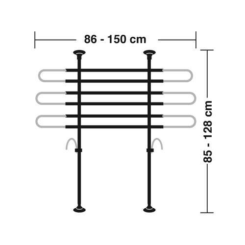 GRIGLIA Baule Posteriore Divisoria CANI 6 CURVE
