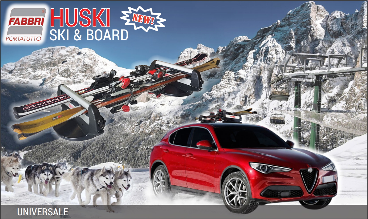 HUSKI Ski & Board Fabbri PortaSci & SnowBoard Magnetico