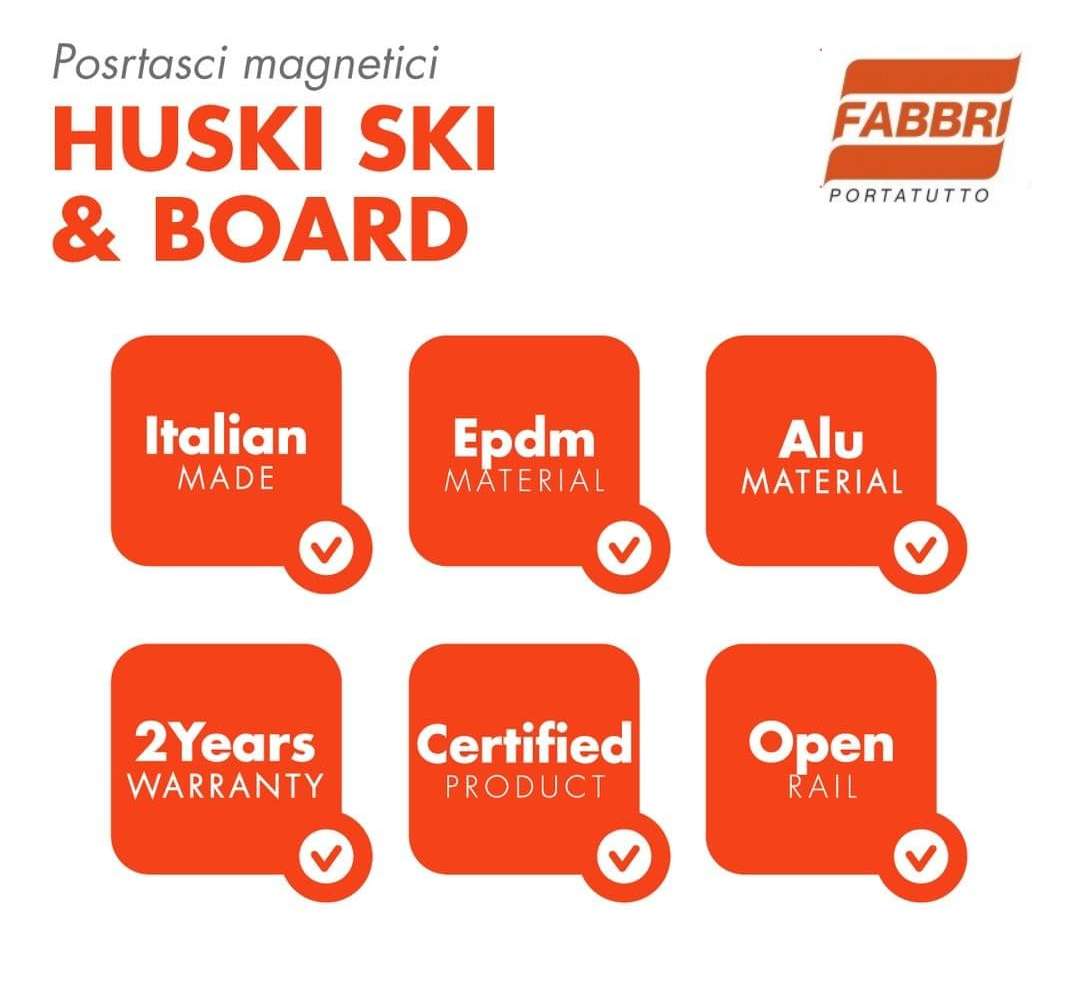 HUSKI Ski & Board Fabbri PortaSci & SnowBoard Magnetico