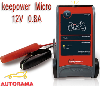 Keepower Micro Caricabatteria 12V 0,8A moto