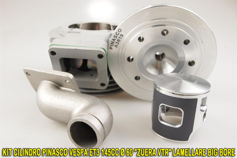 Kit GRUPPO TERMICO ZUERA PINASCO 145cc VTR LAMELLARE Ø60 VESPA ET3 125