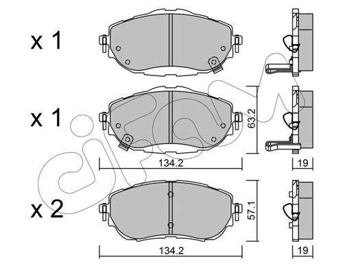 Kit Pastiglie Freno Toyota AURIS e COROLLA Anteriori e Posteriori