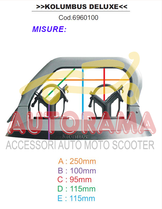 KOLUMBUS DELUXE Fabbri Portasci Magnetico da Tetto