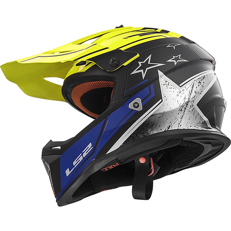 LS2 MX437 FAST CORE Matt Black Hi-Vis Yellow