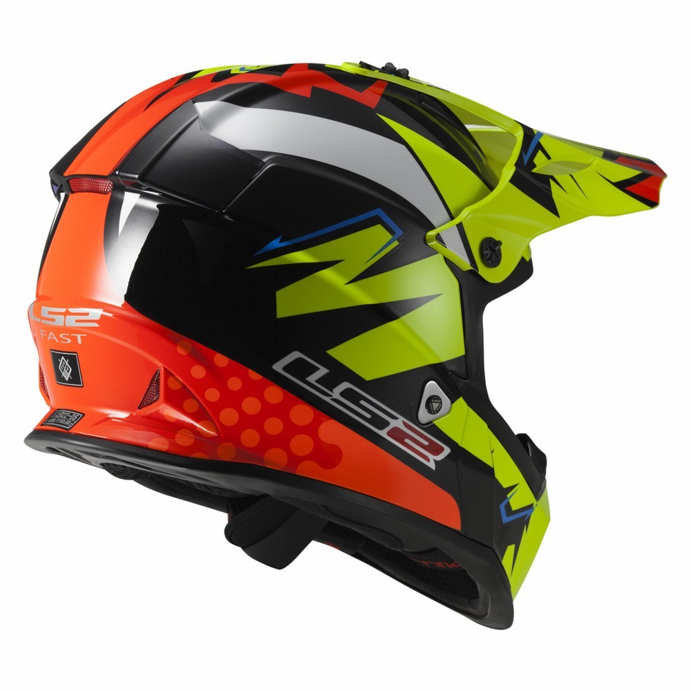 LS2 MX437 FAST VOLT Black Yellow Orange