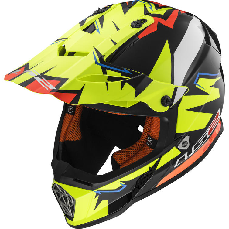 LS2 MX437 FAST VOLT Black Yellow Orange