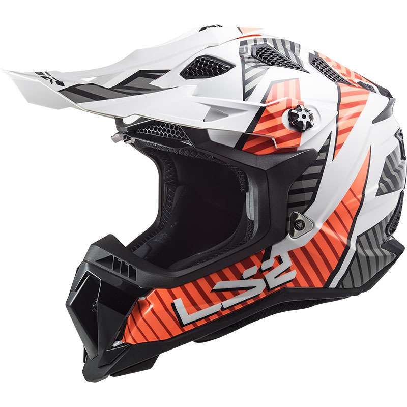 LS2 MX700 SUBVERTER ASTRO Bianco lucido Arancio