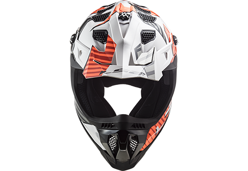 LS2 MX700 SUBVERTER ASTRO Bianco lucido Arancio