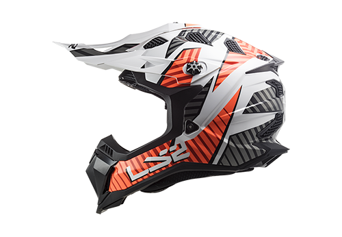 LS2 MX700 SUBVERTER ASTRO Bianco lucido Arancio