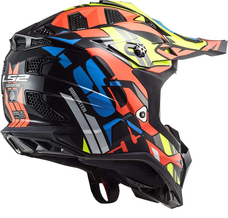 LS2 MX700 SUBVERTER RASCAL Nero Fluo Arancio