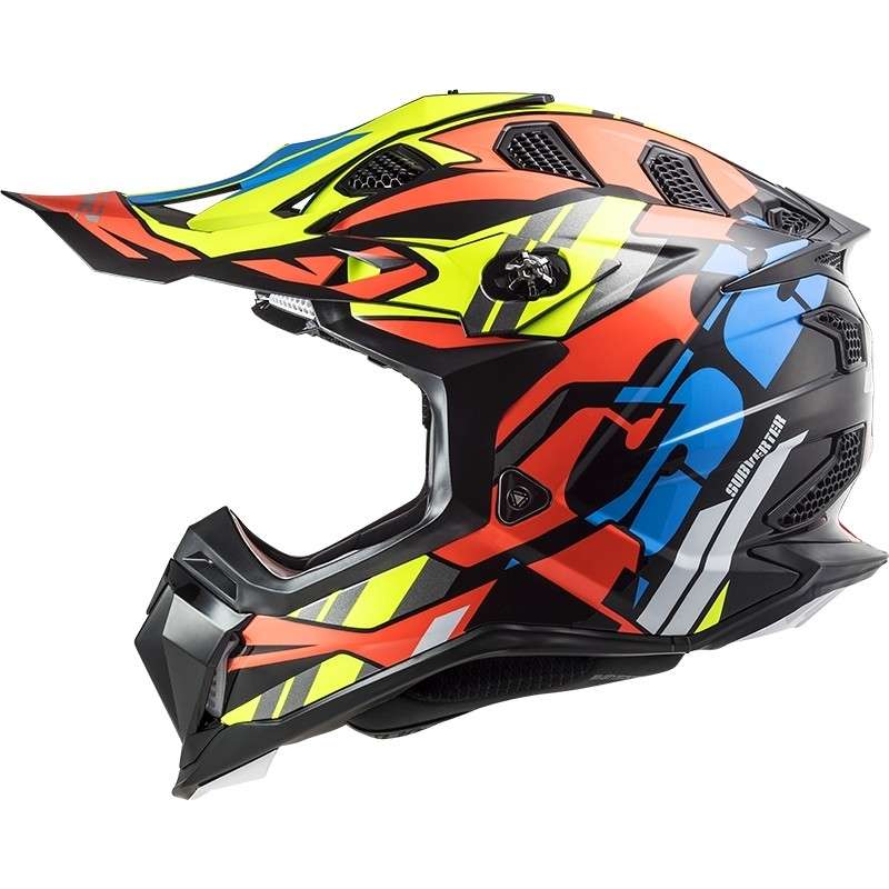 LS2 MX700 SUBVERTER RASCAL Nero Fluo Arancio