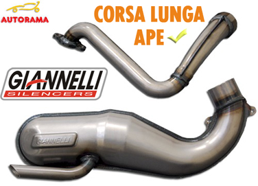 Marmitta Giannelli Piaggio APE Corsa lunga – 130cc