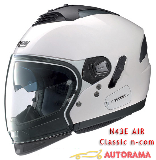 Nolan N43E AIR CLASSIC N-Com Bianco – 35 metal-white