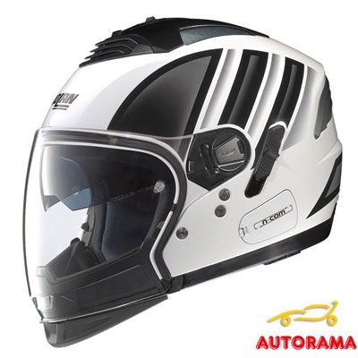 Nolan N43E AIR VOYAGE N-Com – 11 Bianco Metallizzato