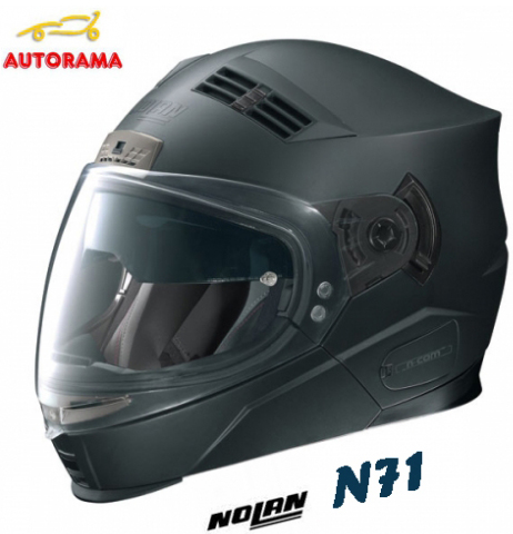 Nolan N71 Classic N-Com 4 Flat black/nero opaco